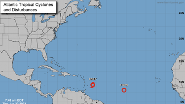 tormenta topical bret se acerca a las antillas menores y detras viene la depresion cuatro