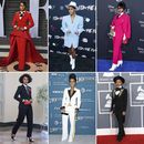 Esta combinación de fotografías muestra varios trajes de la actriz y cantante Janelle Monae. (Foto AP)