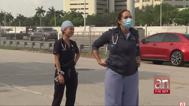 compania de hialeah dona caretas protectoras a personal medico del palmetto general hospital