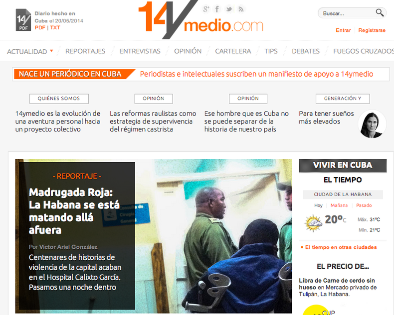 En la isla bloquean 14ymedio.com de Yoani, lo direccionan a otro sitio anti-Sánchez