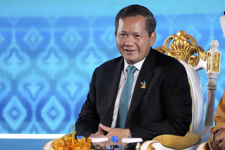 El primer ministro camboyano Hun Manet en Nom Pen, Camboya, el 24 de noviembre del 2024. (AP foto/Heng Sinith)