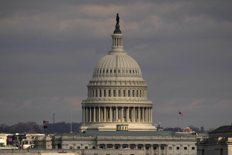 Vista de la sede del Congreso, el 1 de febrero de 2025, en Washington. (AP Foto/Carolyn Kaster)