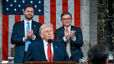 El presidente de Estados Unidos, Donald Trump, ofrece su discurso sobre el Estado de la Unión ante un pleno del Congreso en la Cámara de Representantes, en el Capitolio federal en Washington, el martes 24 de febrero de 2026. (Kenny Holston/The New York Times via AP, Pool)