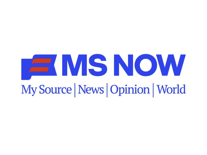 Esta imagen publicada por Versant muestra el logotipo de My Source News Opinion World, o MS NOW. (Versant via AP)