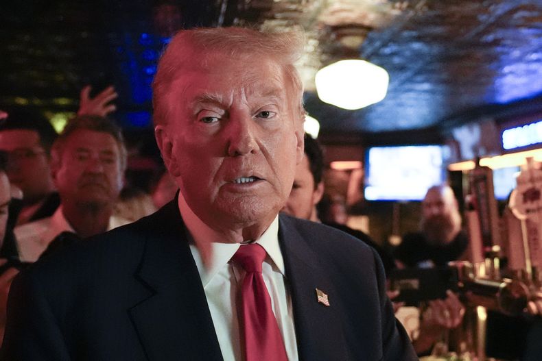 El candidato presidencial republicano y expresidente Donald Trump durante un acto de campaña, el miércoles 18 de septiembre de 2024, en Nueva York. (AP Foto/Alex Brandon)