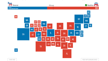 Calculadora presidencial: selecciona tu propia combinación de estados y ve quién ganaría las elecciones