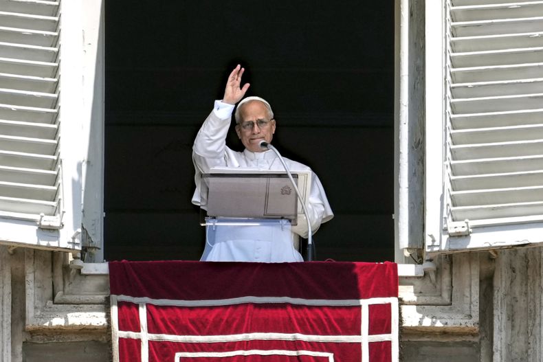 El papa León XIV en la Plaza de San Pedro en la Ciudad del Vaticano el 6 de julio del 2025. (AP foto/Andrew Medichini)