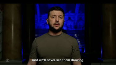 volodimir zelensky sorprendio al mundo con mensaje en los grammys 2022