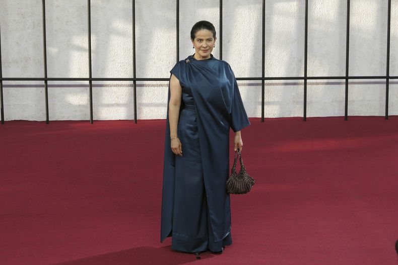 La actriz mexicana Arcelia Ramírez posa en la alfombra roja de la serie de Netflix Las muertas en la Ciudad de México, el lunes 8 de septiembre de 2025. (Foto AP/Berenice Bautista)