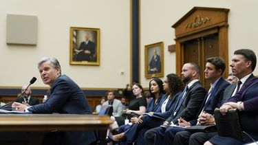 El director del FBI, Christopher Wray, declara ante la Comisión Judicial de la cámara baja en el Capitolio, miércoles 12 de julio de 2023. (AP Foto/Patrick Semansky)