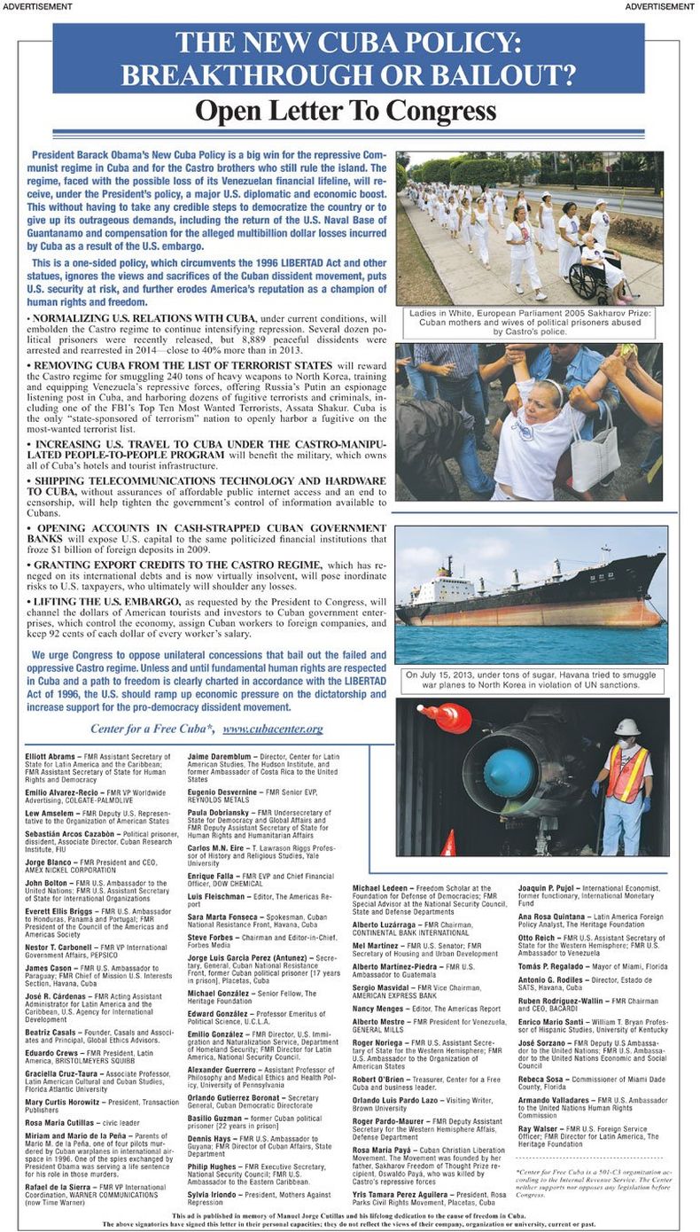 Carta tal como salió pulicada en el Washington Post