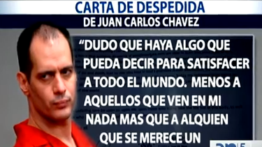 americateve | Esta es la carta de despedida de juan carlós Chávez escrita con su puno y letra horas antes de su ejecución.