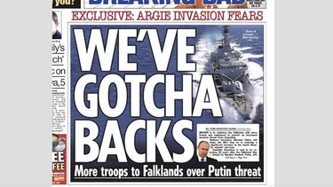 Fragmento de portada periódico inglés THE SUN