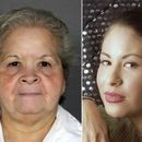 Esta combinación de fotos muestra a Yolanda Saldívar, quien está cumpliendo cadena perpetua en la prisión de la Unidad Patrick L. ODaniel en Gatesville, Texas, a la izquierda, y la estrella de la música tejana Selena posando en Corpus Christi, Texas, el 7 de marzo de 1995. (Texas Department of Criminal Justice via AP, left, and Paul Howell,/Houston Chronicle via AP)