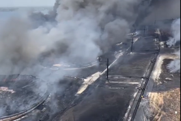 Helicóptero capta impresionantes imágenes  de la devastación que ha dejado el incendio en la base de Supertanqueros en Matanzas