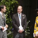 El príncipe Guillermo, centro, sale de la catedral de Chester tras la boda de Olivia Henson y Hugh Grosvenor, el duque de Westminster, el viernes 7 de junio de 2024. (Peter Byrne/PA vía AP)