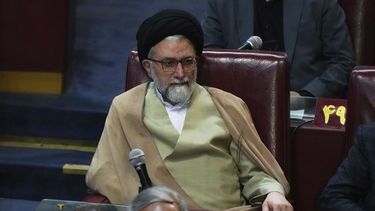 El ministro de inteligencia iraní Esmail Khatib en la Asamblea de Expertos en Teherán, el 21 de mayo del 2024. (AP foto/Vahid Salemi)