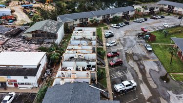 Una residencia dañada por el huracán Isaías en Milton, Florida, el 10 de octubre del 2026. (AP foto/Gerald Herbert)