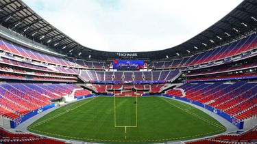 ARCHIVO - Una vista general del estadio de los Bills de Buffalo, el nuevo Highmark Stadium, previo a la ceremonia protocolaria de inauguración, el 23 de junio de 2026, en Orchard Park, Nueva York. (AP Foto/Jeffrey T. Barnes, Archivo)