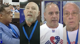 reconocido profesor de fiu, hugo cancio y carlos lazo entre los cubanos que se reunieron con diaz-canel en la conferencia de nacion y emigracion