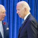 ARCHIVO - El príncipe Carlos de Gran Betaña saluda al presidente estadounidense Joe Biden antes de su encuentro bilateral en la cumbre Cop26 en Glasgow, Escocia, 2 de noviembre de 2021. Biden pasará cuatro días en tres países de Europa la semana próxima. La primera escala será en Londres, donde se reunirá con el primer ministro Rishi Sunak y el rey Carlos III. (Jane Barlow/Pool Foto via AP, File)
