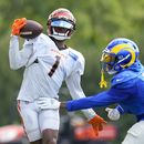 Riña abrevia práctica de Rams y Bengals