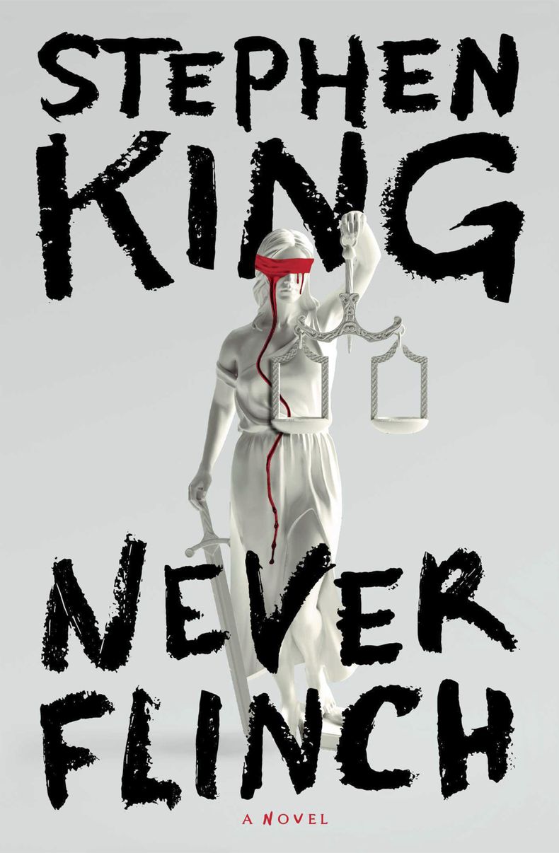 Esta imagen de portada, publicada por Scribner, muestra Never Flinch de Stephen King. (Scribner vía AP)