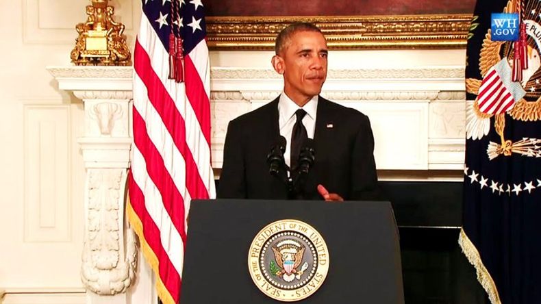 El presidente de Estados Unidos agradeció al Congreso la rápida aprobación de la ley para enfrentar al terrorismo islámico. "Lucharán contra la brutalidad del Estado Islámico y la tiranía de Al Assad", afirmó