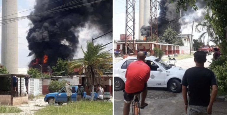 Reportan incendio en el batey del central azucarero Camilo Cienfuegos, antes Hershey
