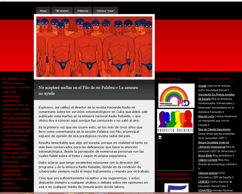 Fragmento del artículo publicado por Paquito el de Cuba.
