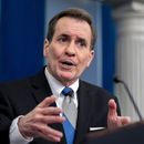 El asesor de comunicaciones de Seguridad Nacional de la Casa Blanca, John Kirby, habla en una conferencia de prensa el jueves 15 de febrero de 2024, en la Casa Blanca, en Washington. (AP Foto/Andrew Harnik)