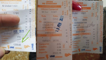 cubanos comparten en las redes sociales la primera factura electrica tras el ordenamiento:  algunas facturas de la luz superan el salario minimo