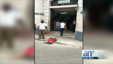 imagenes sensibles:  mujer cubana se lanza al vacio desde policlinico en la habana