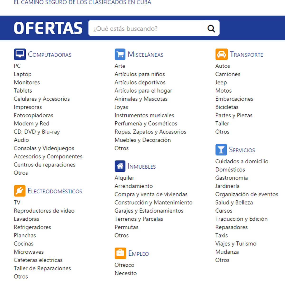 Régimen abre la web de clasificados Ofertas.cu