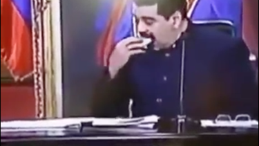 se hace viral video de nicolas maduro comiendo empanada