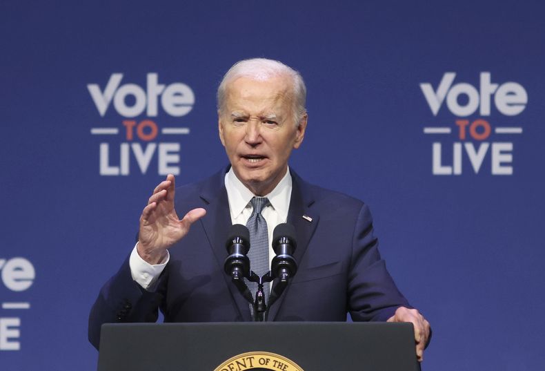 El presidente estadounidense Joe Biden en un evento en North Las Vegas, Nevada, el 16 de julio del 2024. (Foto AP/Ronda Churchill)