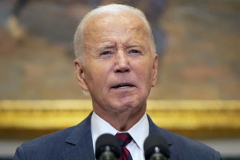 El presidente estadounidense Joe Biden en la Casa Blanca en Washington el 9 de octubre del 2024. (Foto AP/Mark Schiefelbein)