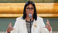 La presidenta encargada de Venezuela, Delcy Rodríguez, habla durante una reunión con el secretario de Energía de Estados Unidos, Chris Wright, en el palacio presidencial de Miraflores, el miércoles 2 de septiembre de 2026, en Caracas. (AP Foto/Pedro Mattey)