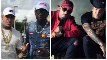 los  reguetoneros chocolate y el chulo arrementen contra el duo yomil y el dany