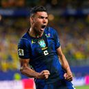 ARCHIVO - Casemiro celebra tras el segundo gol de Brasil, obra de Matheus Cunha, en el partido contra Haití en el Grupo C del Mundial, el viernes 19 de junio de 2026, en Filadelfia. (AP Foto/Petr David Josek)