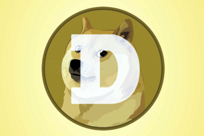 ARCHIVO - Esta captura de pantalla de aplicación de teléfono móvil muestra el logotipo de Dogecoin, en Nueva York, 20 de abril de 2021. (AP Foto/Richard Drew, Archivo)