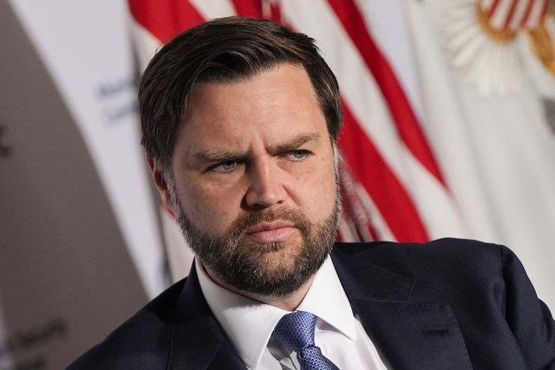 El vicepresidente estadounidense JD Vance en Washington el 7 de mayo del 2025. (AP Foto/Julia Demaree Nikhinson)