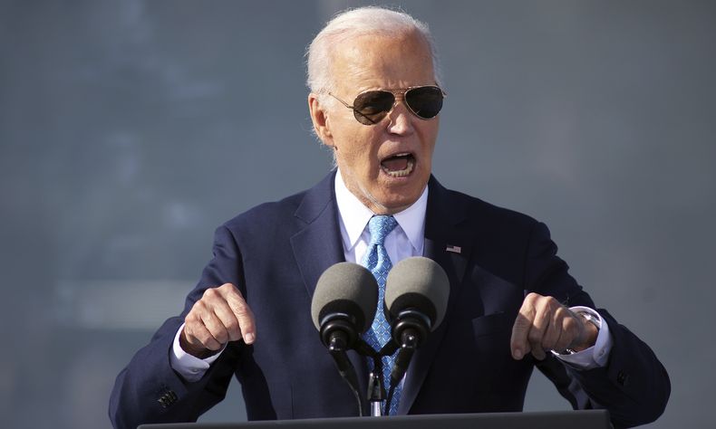El presidente Joe Biden durante un evento sobre su agenda Investigaciones en Estados Unidos, el martes 29 de octubre de 2024, en Baltimore. (AP Foto/Daniel Kucin Jr.)