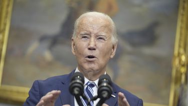 El presidente de Estados Unidos, Joe Biden, durante una declaración por la muerte del líder opositor ruso Alexei Navalny, en la Sala Roosevelt de la Casa Blanca, el 16 de febrero de 2024, en Washington. (AP Foto/Evan Vucci)