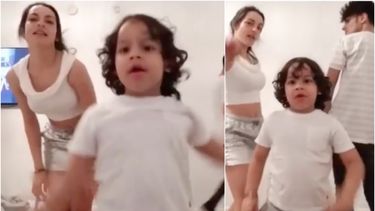 viral:  mily aleman la ex de alexander de gente de zona y su hijo, bailando el scooby doo papa