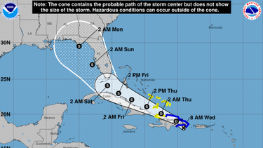 la tormenta tropical fred se acerca a republica dominicana, cuba y el sur de la florida en alerta