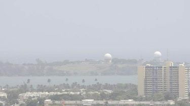 intenso episodio de polvo del sahara hoy en la isla