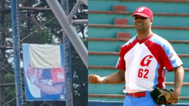 tapan en estadio de bayamo imagen de ciro silvino licea  tras abandonar cuba
