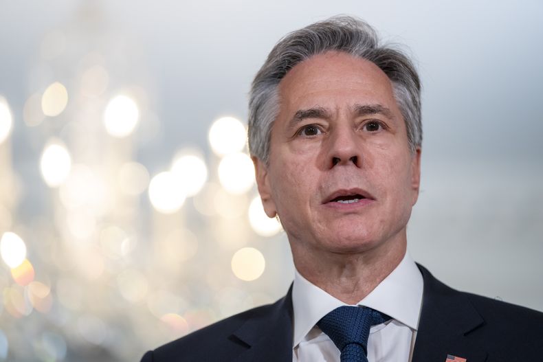 El secretario de Estado Antony Blinken en el Departamento de Estado en Washington el 30 de octubre de 2023. (Foto AP /Alex Brandon)
