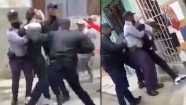 indignacion en cuba: video muestra a tres policias propinandole una brutal golpiza a un hombre durante arresto